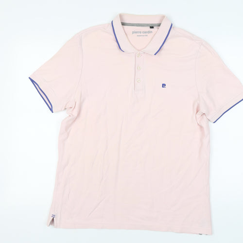 Pierre Cardin Men's Pink Polo Shirt - L - Casual Spring/Summer