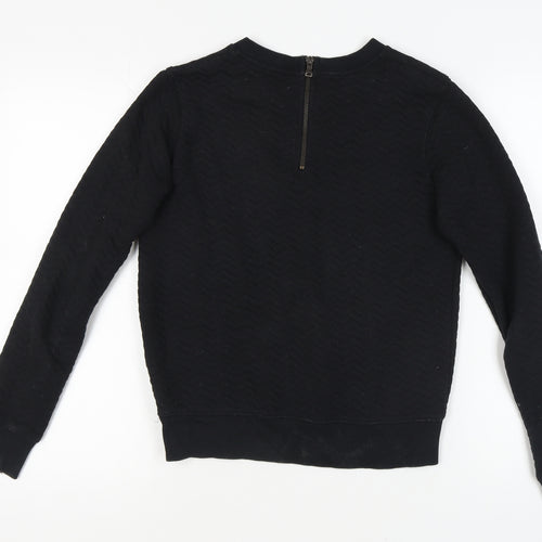 Superdry Black Women's Sweatshirt, Size S, Chevron Pattern
