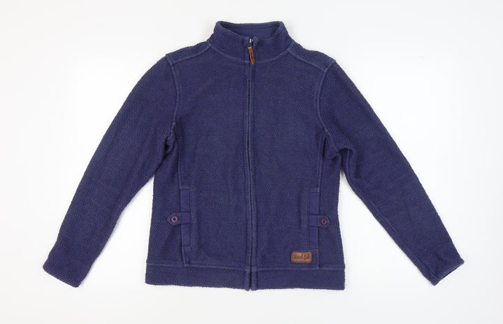 Weird Fish Women's Blue Full Zip Jacket Size 10