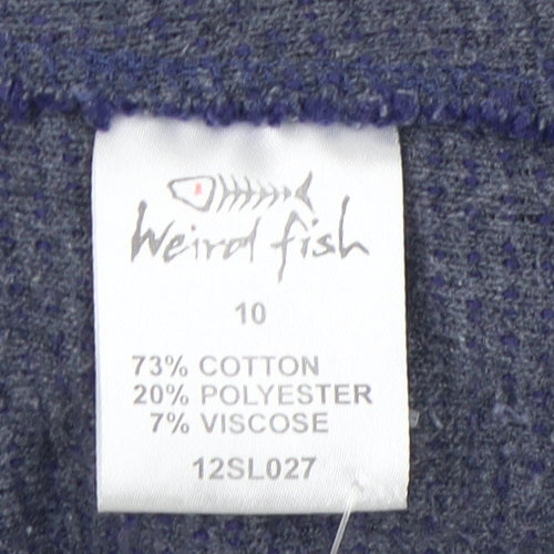 Weird Fish Women's Blue Full Zip Jacket Size 10