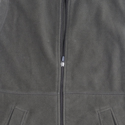 EWM Men's Green Fleece Waistcoat S Stand-Up Collar