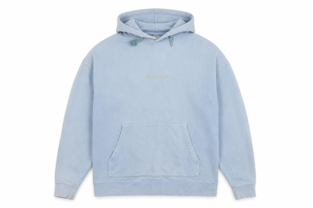 Front view of Topman Men's Blue Pullover Hoodie M