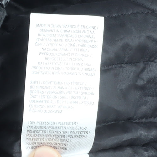 Fabric Men's Black Rain Coat Jacket - S, Hooded, Casual