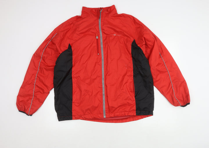 Crane Sports Unisex Red Windbreaker Jacket Size L