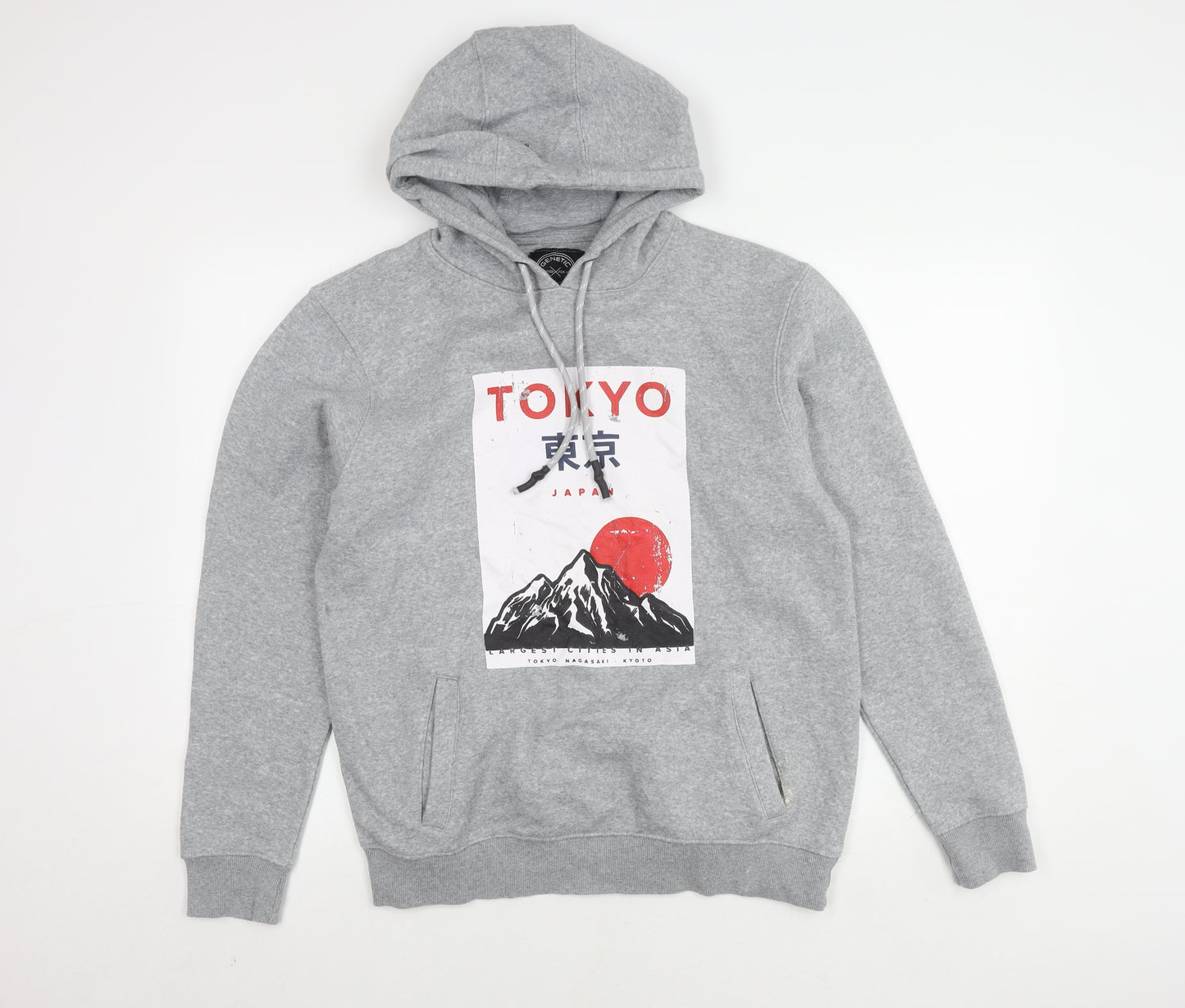 Genetic Apparel Men's Grey Hoodie M Pullover Urban