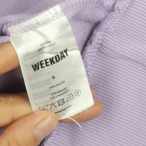 Weekday Unisex Purple Hoodie S - Pullover Fleece
