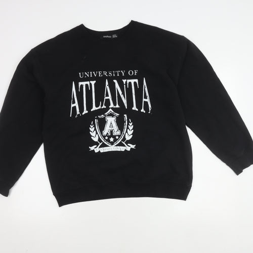 boohoo Unisex Black XL Pullover Sweatshirt