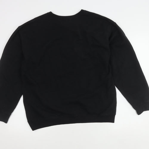 boohoo Unisex Black XL Pullover Sweatshirt