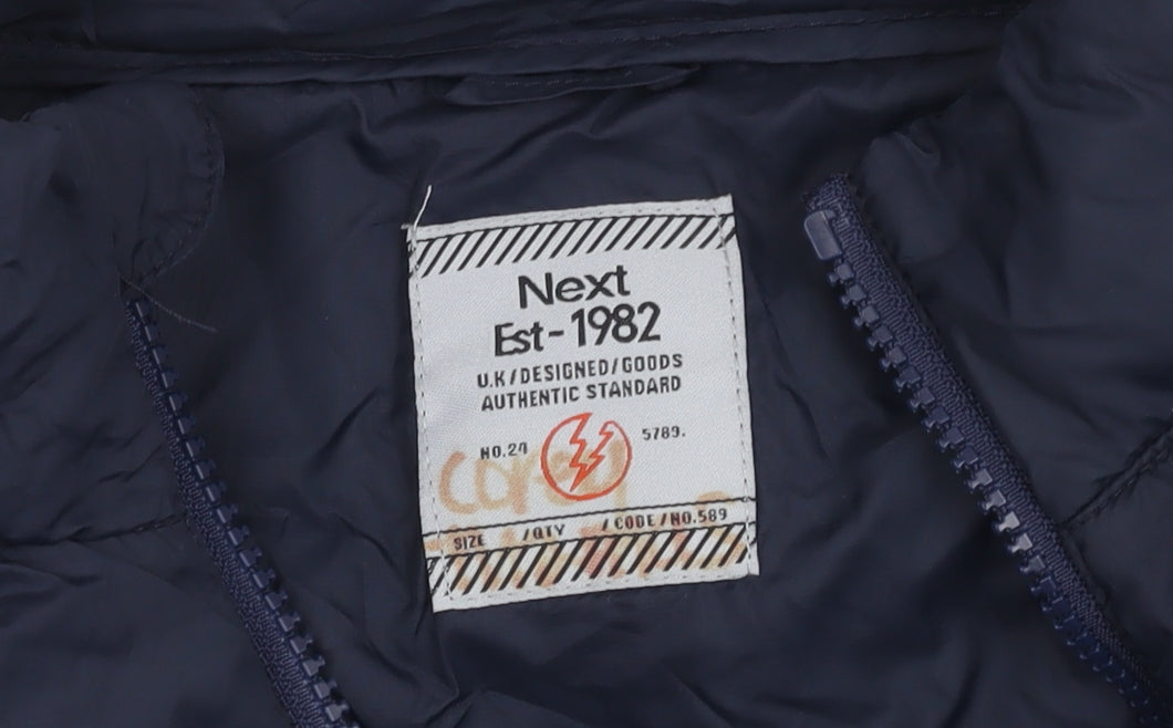 Next Boys Blue Puffer Jacket 14 Years Regular Fit