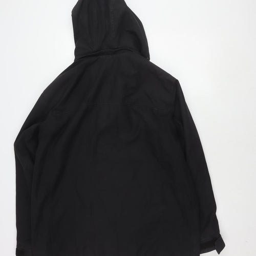 Weatherproof Men's Black L Hooded Windbreaker Jacket