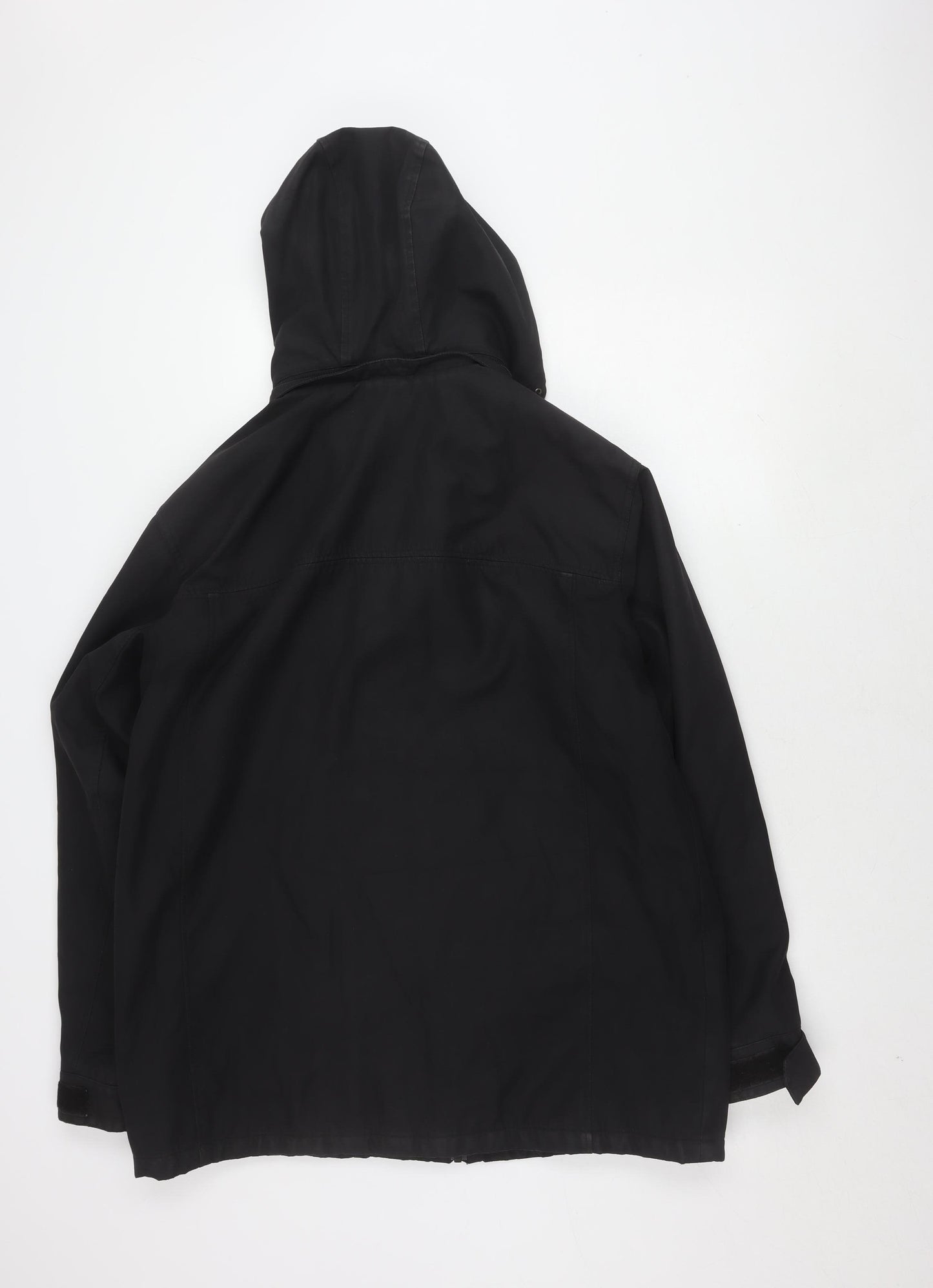 Weatherproof Men's Black L Hooded Windbreaker Jacket