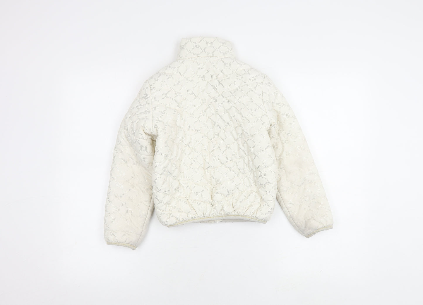 River Island Girls' White Puffer Jacket, 7-8Y, Winter Quilted