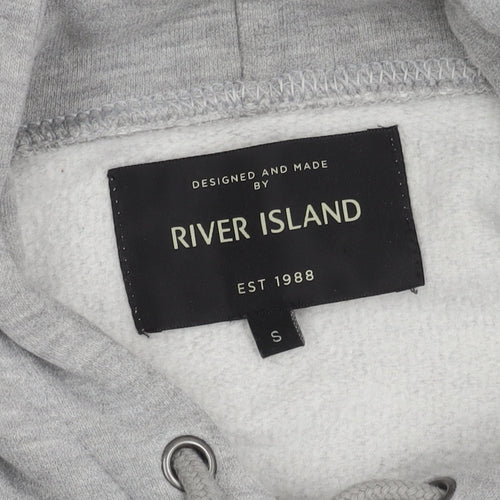 River Island Men's Grey S Pullover Hoodie