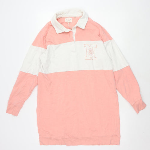 Next Women's Pink Collared Shirt Dress Size 10