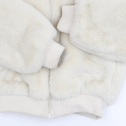 H&M Girls Ivory Bomber Jacket Size 11 Years