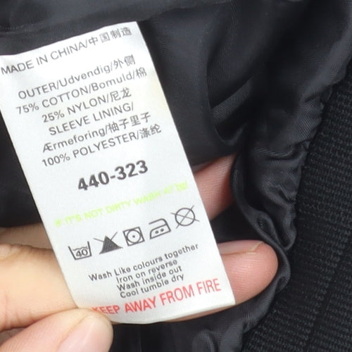 Next Men's Black Medium Stand-Up Collar Jacket
