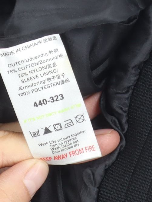 Next Men's Black Medium Stand-Up Collar Jacket