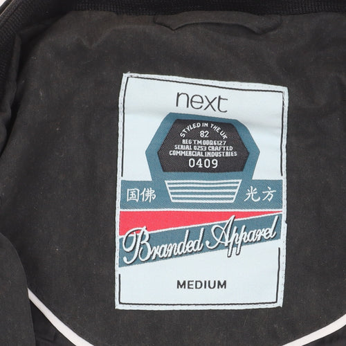Next Men's Black Medium Stand-Up Collar Jacket