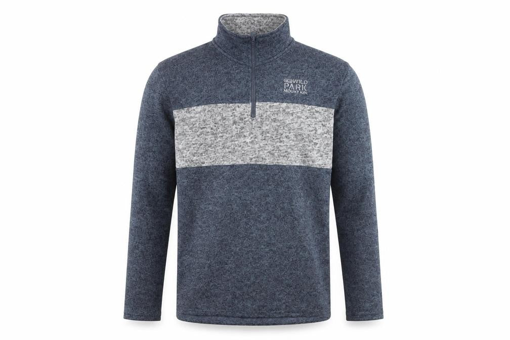 Front view of Atlasformen Men's Blue 1/2 Zip Sweatshirt M