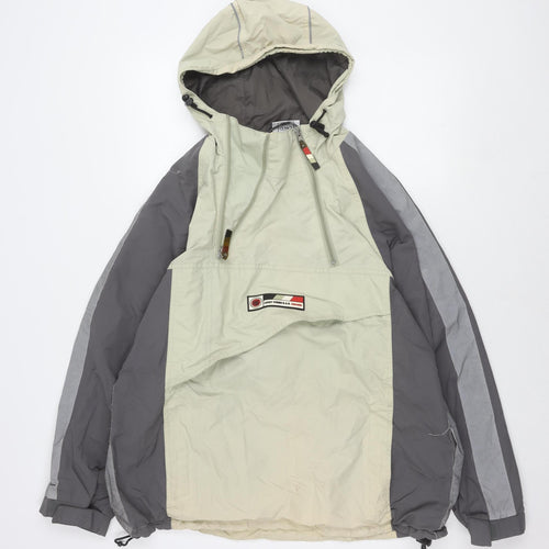 British American Racing Men's Grey Windbreaker Jacket M