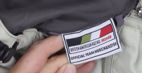 British American Racing Men's Grey Windbreaker Jacket M