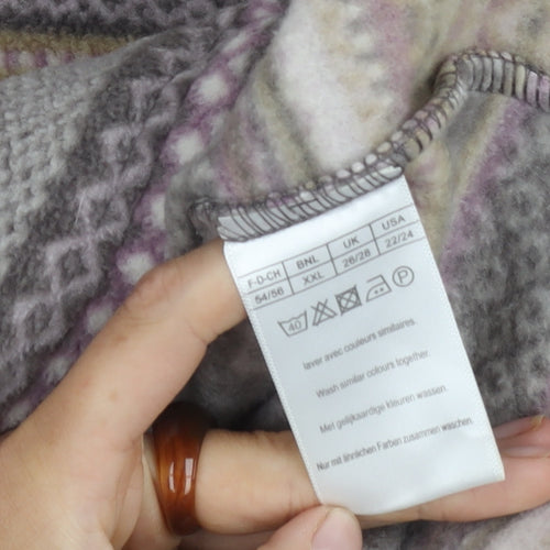 Damart Women's Multicoloured Fleece Jacket Size 26/28