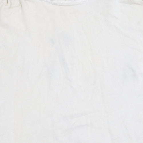 H&M Unisex Ivory Medium Cotton Hoodie Pullover
