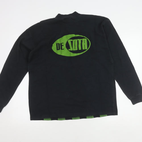 Topman Men's Black Mock Neck Pullover Jumper S