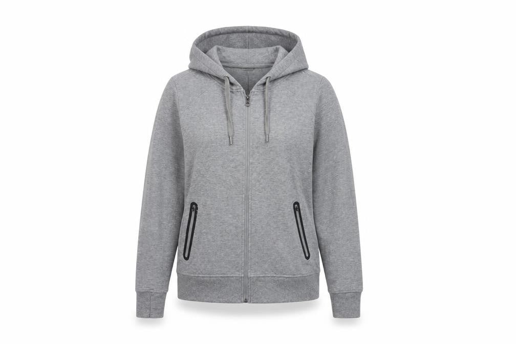 Front view of Marks & Spencer Women's Grey Cotton Jacket, size 12