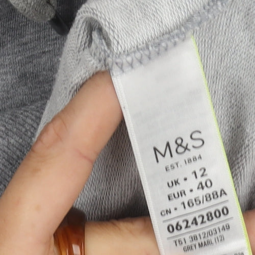 Marks and Spencer Women's Grey Cotton Jacket Size 12