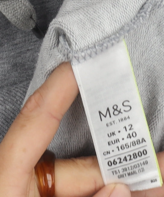 Marks and Spencer Women's Grey Cotton Jacket Size 12