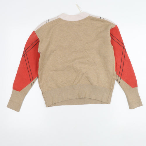Marks and Spencer Women's Orange Argyle Jumper S