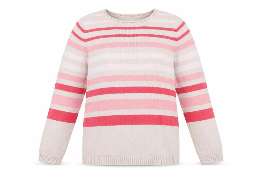 Bonmarché Womens Beige Multicoloured Striped Pullover S