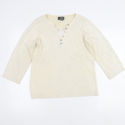 Van Heusen Women's Ivory Henley Jumper L