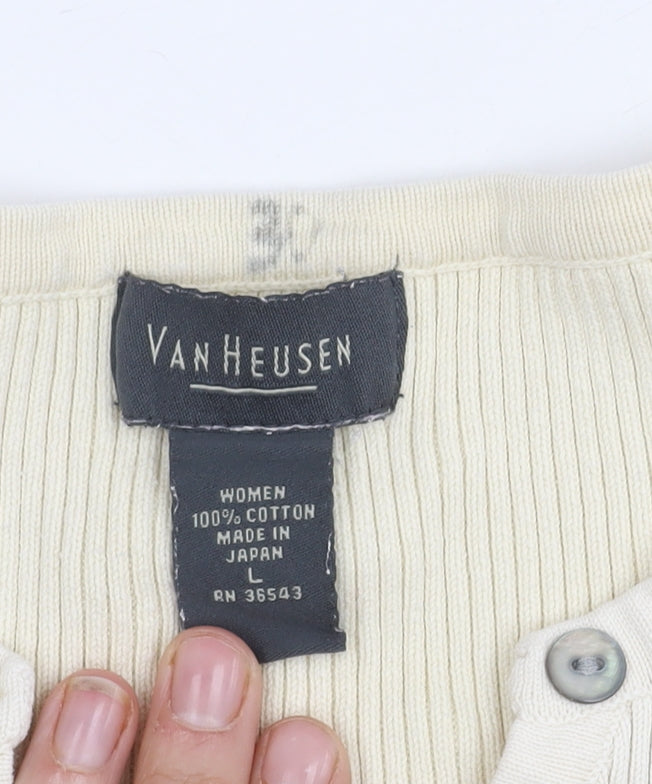 Van Heusen Women's Ivory Henley Jumper L
