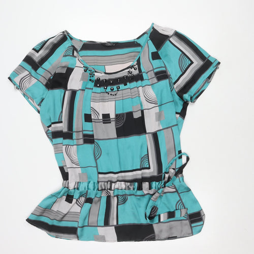Bm Women's Multicoloured Geometric Blouse Size 24