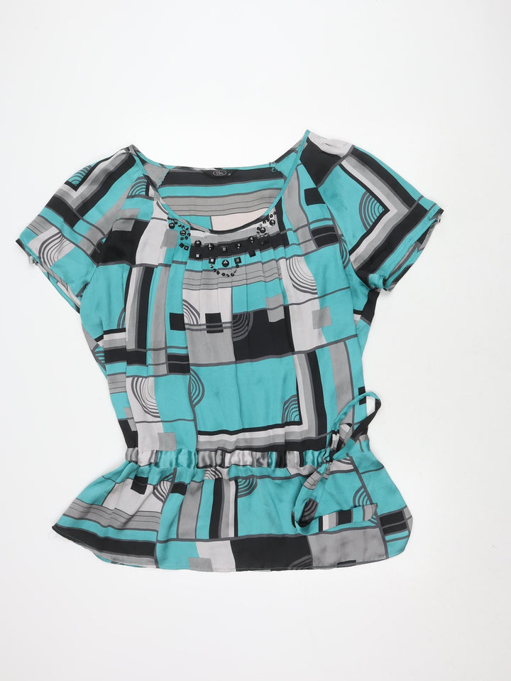 Bm Women's Multicoloured Geometric Blouse Size 24
