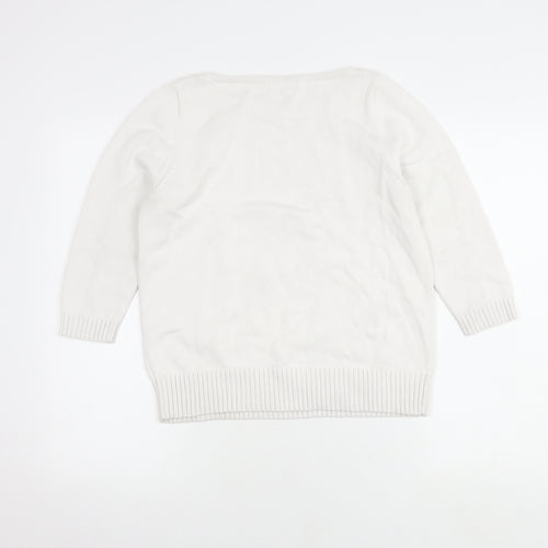 Marks and Spencer Women's White Jumper Size 14