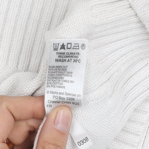 Marks and Spencer Women's White Jumper Size 14