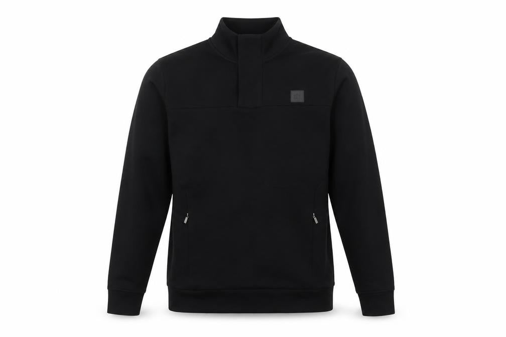 Front view of Next Men's Black High Neck Sweatshirt M
