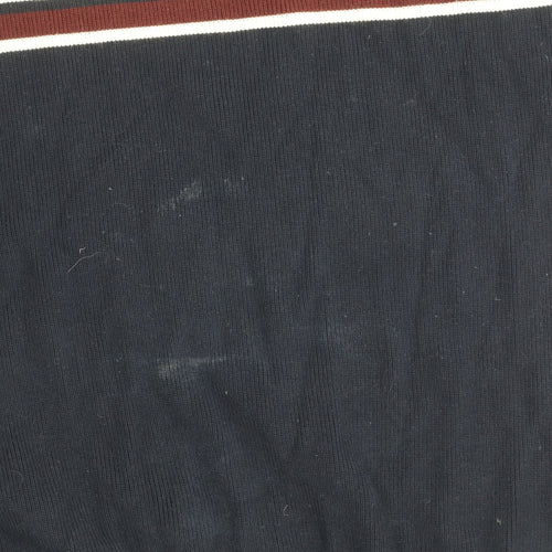 Next Men's XL Black Striped Pullover Jumper