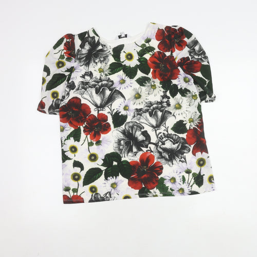 Next Women's Multicoloured Floral T-Shirt - Size 14