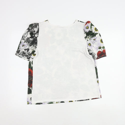Next Women's Multicoloured Floral T-Shirt - Size 14