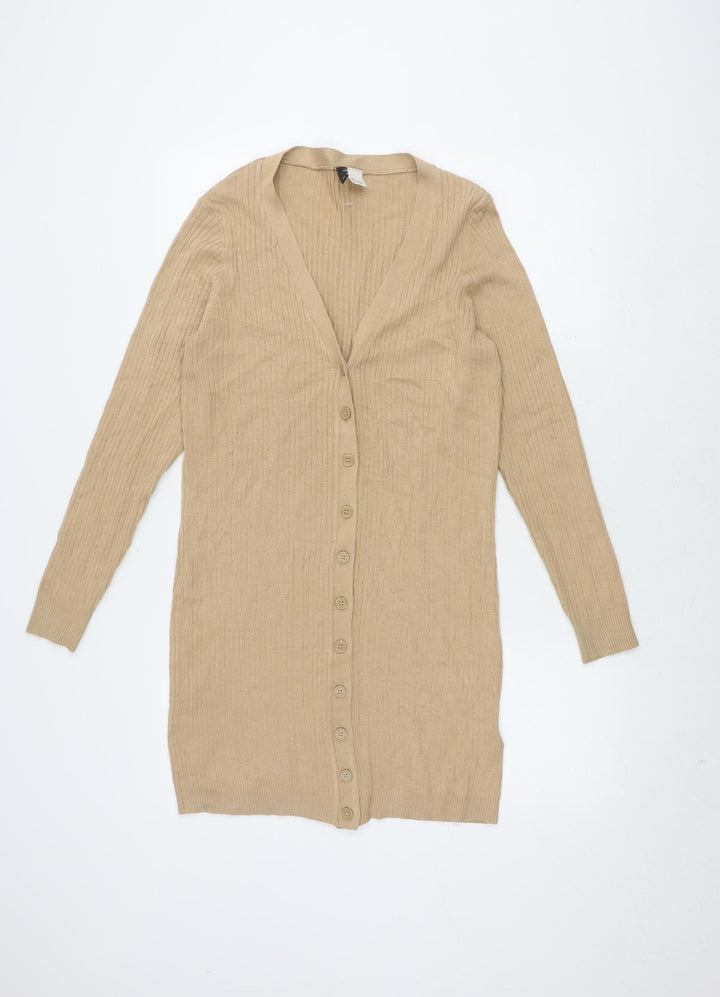 Divided Beige Women's Cardigan V-Neck Size 12