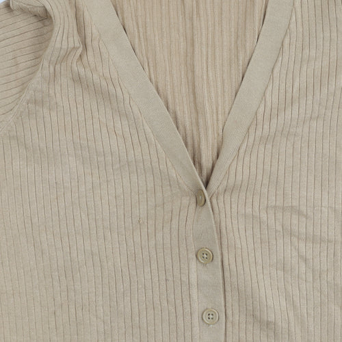 Divided Beige Women's Cardigan V-Neck Size 12