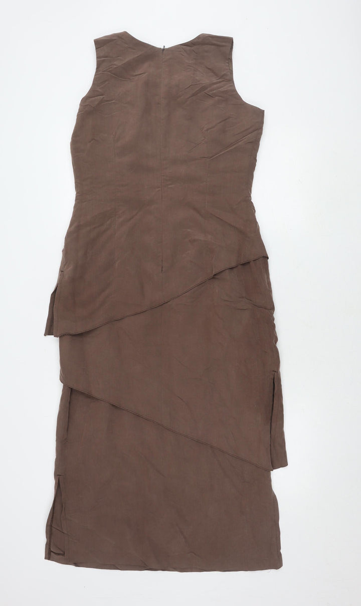 C&A Women's Brown Sleeveless Dress