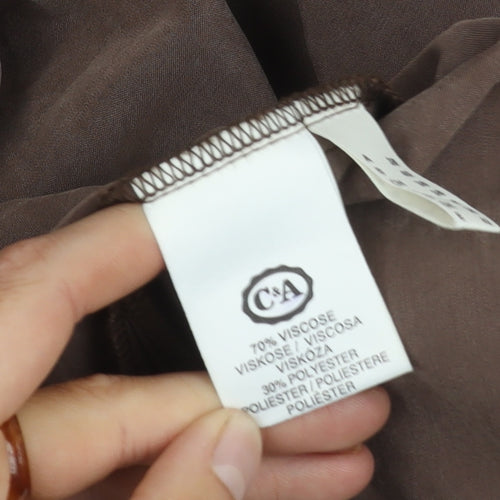 C&A Women's Brown Sleeveless Dress