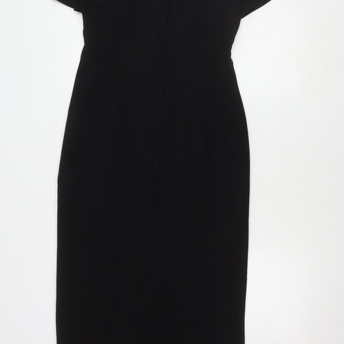 Next Women's Black Short Sleeve Dress - UK 12