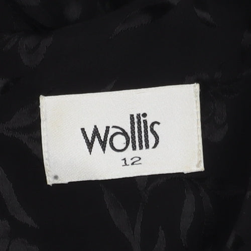 Wallis Women's Black Floral Sleeveless Dress Size 12