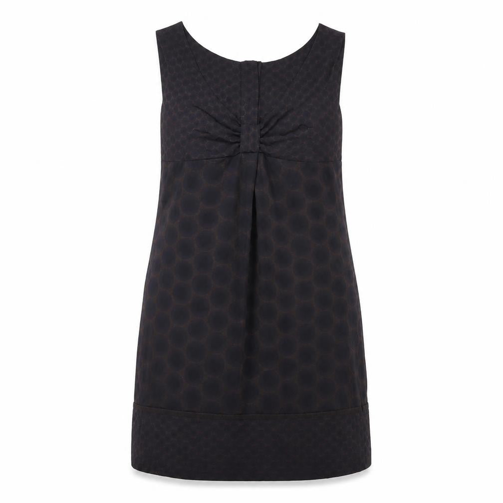 Front view of Next Women’s Black Polka Dot Shift Dress, size UK 16